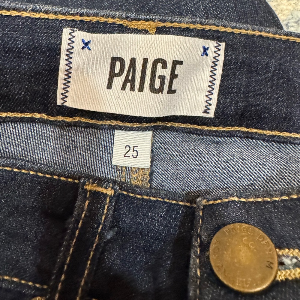 Paige Denim Margot Ultra Skinny High Rise Jeans Size 25 in Alanis Dark Blue NWOT - Picture 3 of 13